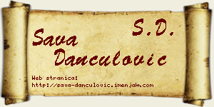 Sava Dančulović vizit kartica